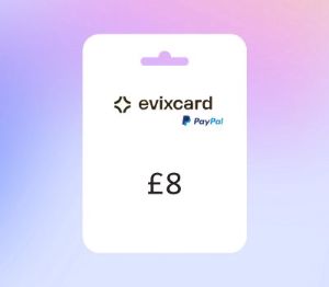 EvixCard PayPal GBP 8 Gift Card