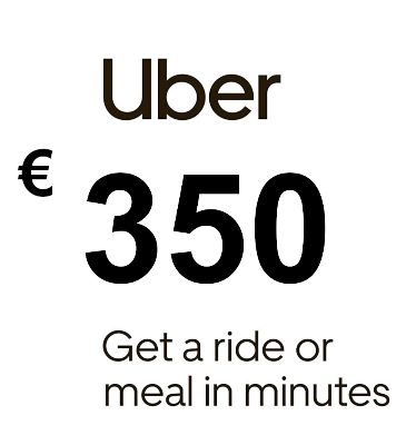 Uber EUR 350 Подарочная карта FR