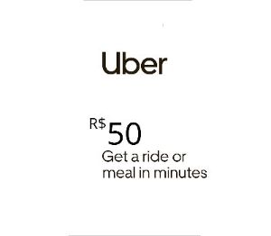 Uber R$50 BR Подарочная карта