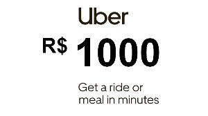 Uber R$1000 BR Подарочная карта