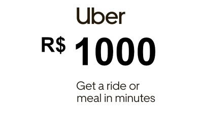 Uber R$1000 BR Подарочная карта