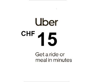 Uber 15 CHF Подарочная карта