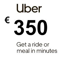 Uber €350 DE Подарочная карта