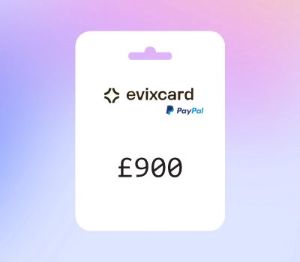 EvixCard PayPal GBP 900 Gift Card