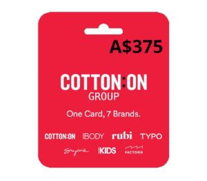 Cotton On Group AUD 375 Подарочная карта AU