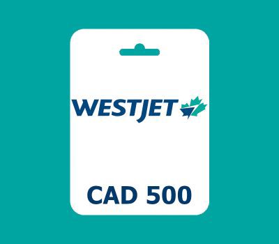 WestJet CAD 500 Подарочная карта CA