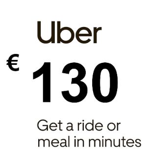 Uber EUR 130 Подарочная карта FR