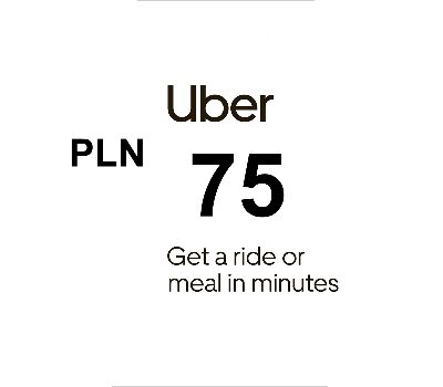Uber PLN 75 Подарочная карта PL