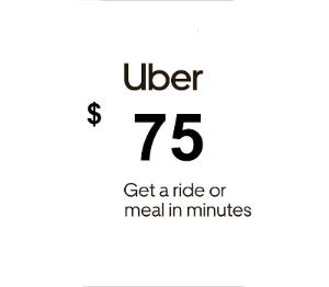 Uber USD 75 Подарочная карта US
