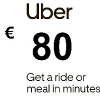 Uber EUR 80 Подарочная карта FR