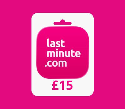 Lastminute.com GBP 15 Подарочная карта UK