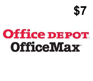 Office Depot $7 Подарочная карта US