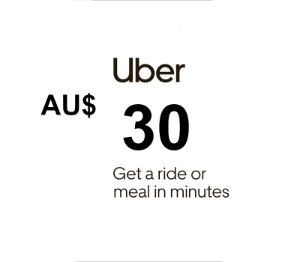 Uber AUD 30 Подарочная карта AU