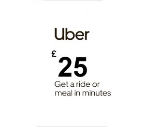 Uber GBP 25 Подарочная карта UK