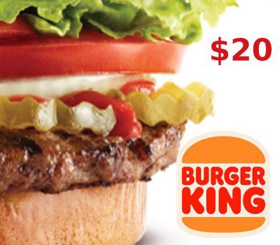 Burger King $20 Подарочная карта US