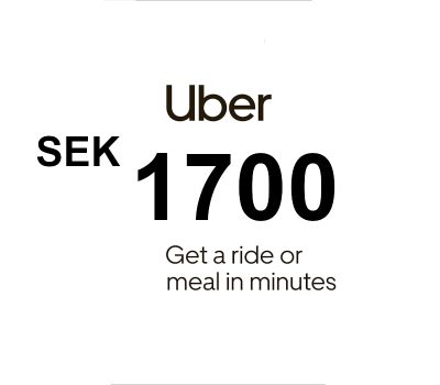Uber SEK 1700 Подарочная карта SE