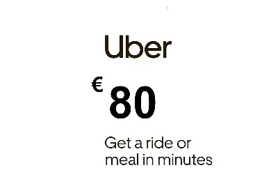 Uber €80 DE Подарочная карта