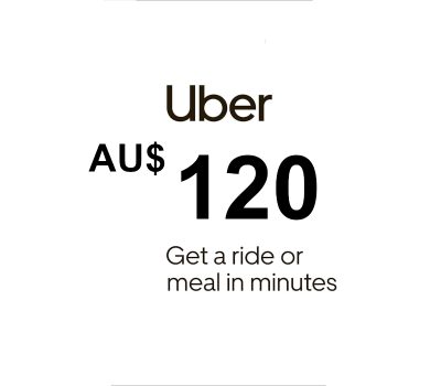 Uber AUD 120 Подарочная карта AU