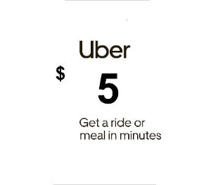 Uber $5 US Подарочная карта