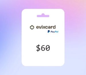EvixCard PayPal USD 60 Подарочная карта