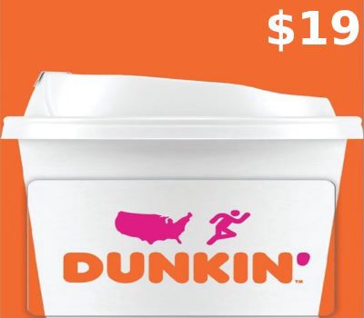 Dunkin Donuts $19 Gift Card US