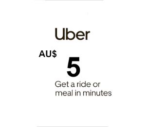 Uber AUD 5 Подарочная карта AU