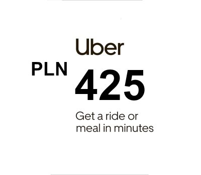 Uber PLN 425 Подарочная карта PL