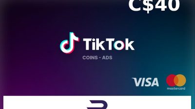 Rewarble TikTok CAD 40 Подарочная карта