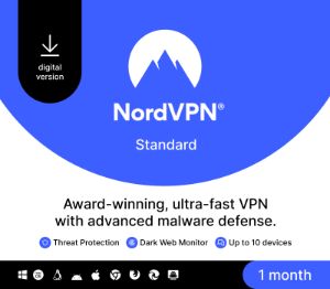NordVPN Standard CA Ключ (1 Month / 10 Devices)