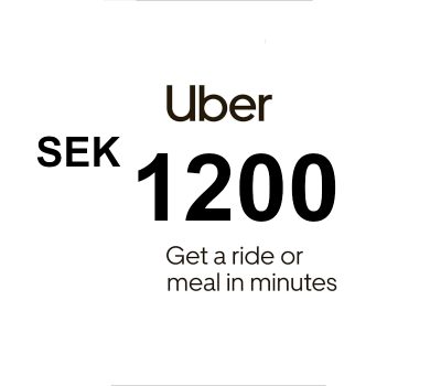 Uber SEK 1200 Подарочная карта SE