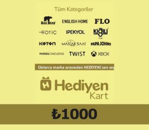 Hediyen KART - All Access ₺1000 Подарочная карта TR