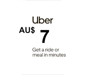 Uber AUD 7 Подарочная карта AU