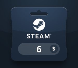 Steam Wallet USD 6 Подарочная карта MV