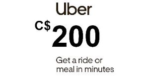 Uber C$200 CA Подарочная карта