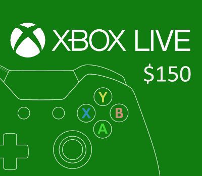 XBOX Live $150 Предоплаченная карта US