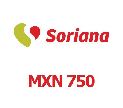 Soriana MXN 750 Подарочная карта MX