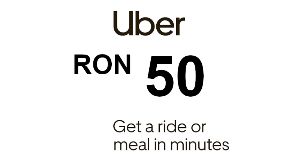 Uber 50 RON RO Подарочная карта