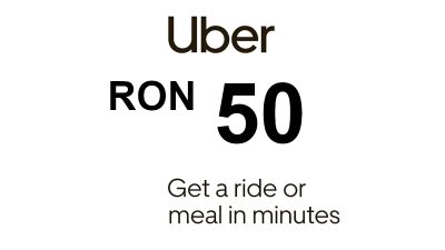 Uber 50 RON RO Подарочная карта