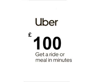 Uber GBP 100 Подарочная карта UK