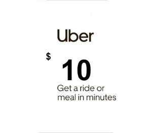 Uber USD 10 Подарочная карта US