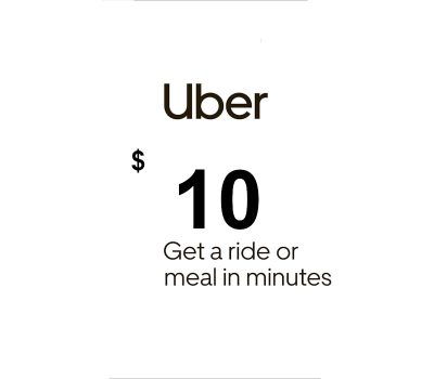 Uber USD 10 Подарочная карта US