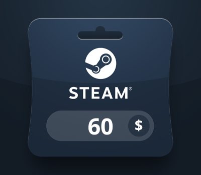 Steam Wallet USD 60 Подарочная карта MV