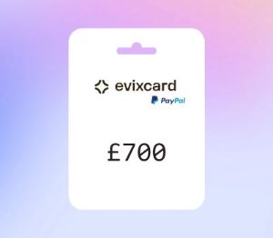 EvixCard PayPal GBP 700 Gift Card