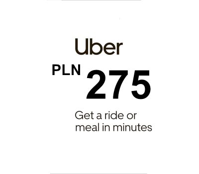 Uber PLN 275 Подарочная карта PL