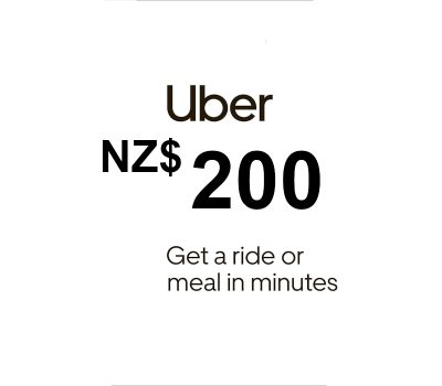Uber NZD 200 Gift Card NZ