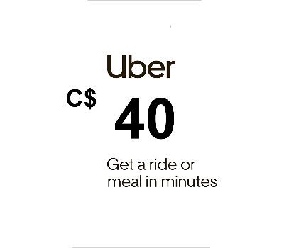 Uber C$40 CA Подарочная карта