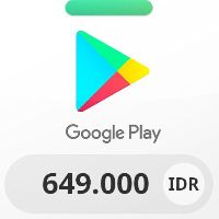 Google Play IDR 649000 Подарочная карта ID