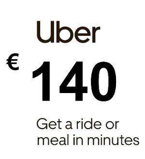 Uber EUR 140 Подарочная карта FR