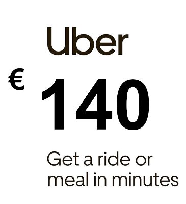 Uber EUR 140 Подарочная карта FR