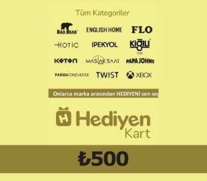 Hediyen KART - All Access ₺500 Подарочная карта TR
